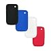 4 Pack of Soft Silicone Gel Skin Cover Cases for Blackberry Curve 8520 (Black/ Blue / White / Red)