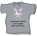 Happy Bunny Excercise Hard Eat Right Die Anyway Adult Tee Shirt