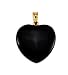 14k Yellow Gold Solid Black Onyx Solid Heart Pendant