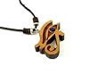 Organic Cherry Tree Egyptian Eye of Ra Pendant with Paua Shell Bead