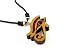 Organic Cherry Tree Egyptian Eye of Ra Pendant with Paua Shell Bead