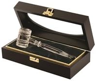 8" Crystal Personalized Decorator Gavel in lined Black Velvet Case