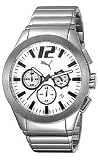 Puma Bracelets Tire Silver-tone Steel White Dial Men's watch #PU101961007
