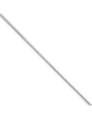 14k White Gold 7in 1.4mm Round Snake Chain Bracelet. Metal Wt- 2.75g