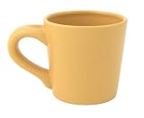 Chantal Ceramic 12 Ounce Short & Stout Mug Set of 4, Semi Gloss Curry Yellow
