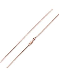 14K Rose Gold Plated Sterling Silver Italian Snake Chain Necklace 1.1 MM (16, 18, 20, 22, 24, 30 INCH)