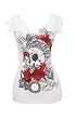Hustler Apparel VENUS Womens V-Neck Tee in White