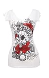 Hustler Apparel VENUS Womens V-Neck Tee in White