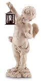 Outdoor Living : Cherub Garden Statue Holding Lantern