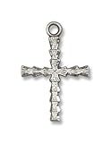 Sterling Silver Cross Pendant Sterling Silver Lite Curb Chain