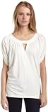 Rafaella Women's Flutter Sleeve Keyhole Top