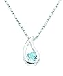Elements P2621T/N217 - Collar de mujer de plata con topacios, 46 cm