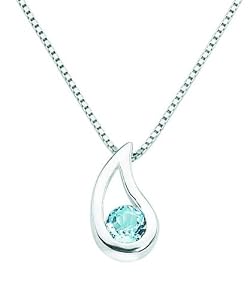 Elements P2621T/N217 - Collar de mujer de plata con topacios, 46 cm