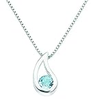Elements P2621T/N217 - Collar de mujer de plata con topacios, 46 cm