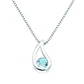 Elements P2621T/N217 - Collar de mujer de plata con topacios, 46 cm