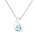 Elements P2621T/N217 - Collar de mujer de plata con topacios, 46 cm