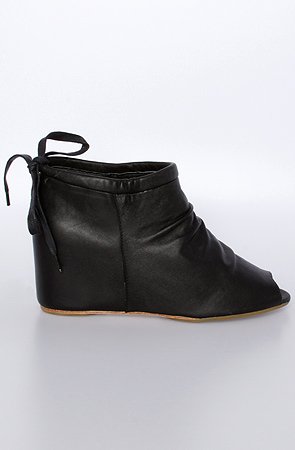 80%20 The Georgie Handkerchief Tie Hidden Wedge in Black Leather,Shoes for Women from 80%20