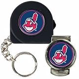 MLB Cleveland Indians 6' Tape Measure, Key Chain & Money Clip Set