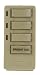 Leviton 16450-4D DHC 4 Button, 3 Address, On/Off, Group Dim/Bright Wall Mounted Controller Uni-Base Face, 1-Way Communication, Ivory