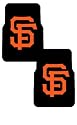A Set of 2 MLB Major League Baseball Licensed Universal-Fit Molded Front Rubber Floor Mats - San Francisco Giants