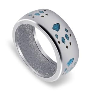 Turquoise Gemstone Band .925 Sterling Silver Ring