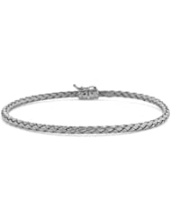 CleverEves 18Kt White Gold Braided 2.8mm Bangle