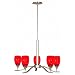 Kenroy Home 44305BS-LAVA Medici 5-Light Chandelier with Lava Blown Glass, Brushed Steel