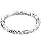 07.00 Inch Sterling Silver Sterling Silver Hinged Bangle