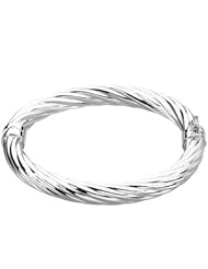 07.00 Inch Sterling Silver Sterling Silver Hinged Bangle