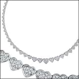14K Graduated Diamond Heart Necklace by Morris & David