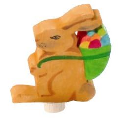 Birthday Ring Decoration - Easter Bunny with Basket and Eggs