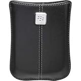 BlackBerry Black Leather Pocket Pouch with No Belt Clip for Thunder Storm 9500 9530 - HDW-18972-001