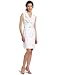 Calvin Klein Women's Sleeveless Ruffle Front Dress with Belt, White, 4