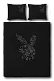 PLAYBOY Bettwaesche MF Strass schwarz