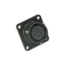 Amphenol Industrial PT02E-8-3S Circular Connector Socket, Environmental Resisting, Bayonet Coupling, Solder Termination, Box Mounting Receptacle, 8-3 Insert Arrangement, 8 Shell Size, 3 Contacts