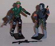 GI JOE vs. COBRA Mirage (Green Black) vs. Cobra Viper (Blue Green Grey) Action figure Variant Set images
