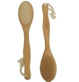 Swissco Double Sided Wooden Back Brush Natural Bristle/Massager