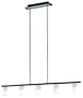 Eglo 88549A Dress, Black and Chrome/White wiped, 5-Light Pendant Light Fixture