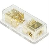 New 24k Hard Gold Plated Corrosion Resistant 2 Position 4ga In 8ga Out Distribution Block Practical