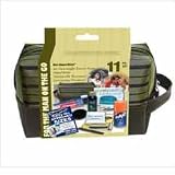 Deluxe Designer Fabric & Black zippered Mens Travel Bag, # 186 - 11 Pieces / Bag