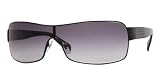 VERSACE EYEWEAR - VERSACE 2071 100/98G BLACK/GRAY GRADIENT SHIELD SUNGLASSES