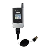 Retractable USB Cable for the Samsung SCH-A795 with Power Hot Sync and Charge capabilities - Gomadic Brand w/ TipExchange Technology