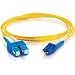 Cables To Go 34506 LC/SC Plenum-Rated 9/125 Duplex Single-Mode Fiber Patch Cable, Yellow (49.21 Feet/ 15 Meter)