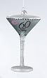Happy Hour Mouth Blown Glass "60 & Sexy" Martini Cocktail Christmas Ornament