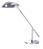 FSL Full Spectrum Lighting Streamline Eclipse Desk Lamp- Satin Brushed Steel Finish