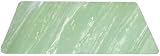 Durable Corporation 214BB451MGN Marble Green Thermoset Vulcanized Rubber Grand-Stand Beauty Barber Salon Mat, Rectangle with Recess, 54 L x 36 Width x 3/8 Thick, For Indoor