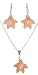 Sterling Silver Pink Shell Starfish-Shaped Drop title=