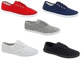 CHILDRENS BOYS GIRLS PLIMSOLES LACE UP CANVAS PUMPS ESPADRILLES SHOES SIZE 8-2.5