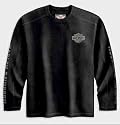 Harley-Davidson® Men's Long Sleeve Black on Black Tee. Print and dimensional graphics. 99044-09VM