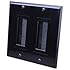 Vanco VAN-120828X Decor Style Brush Bulk Cable Wall Plates - Dual